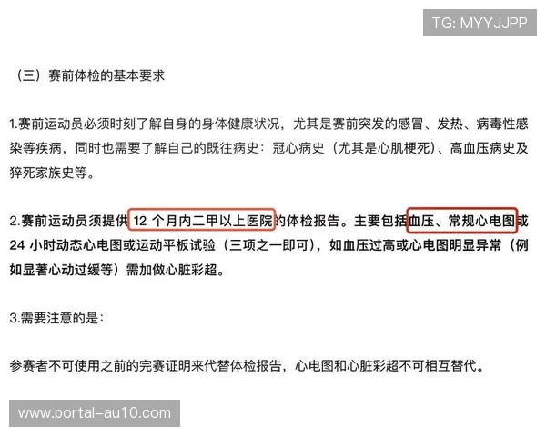 运动员参赛前需提交赛前三个月内心电图健康证明以确保身体状况安全